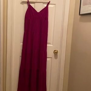 Medium weight jersey knit maxi dress